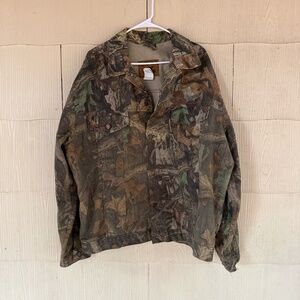 Vintage Duxbak Canvas Advantage Timber Camo Jacket